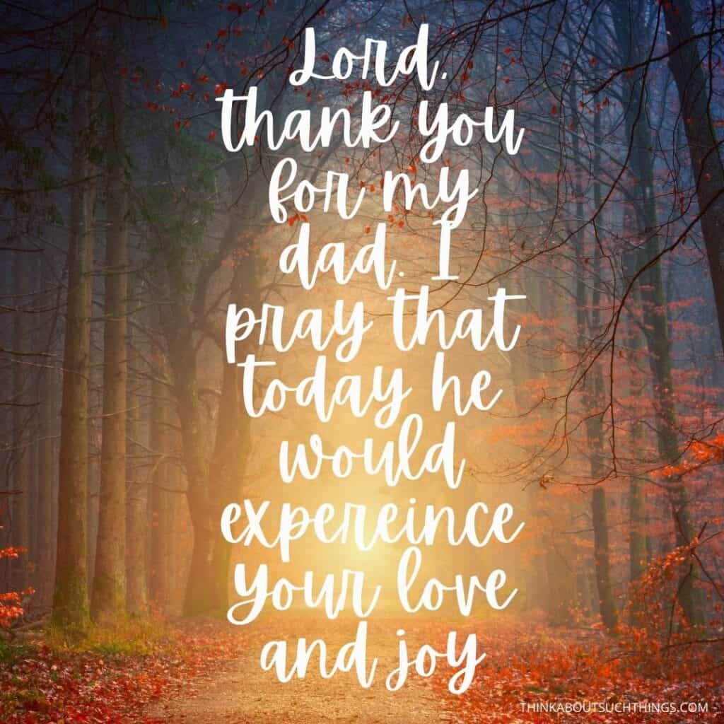 Short dad prayer