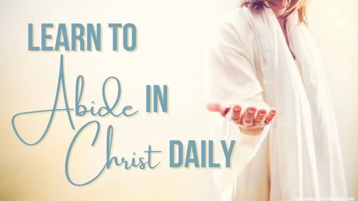 How To Abide In Christ: 5 Easy Ways | Think About Such Things