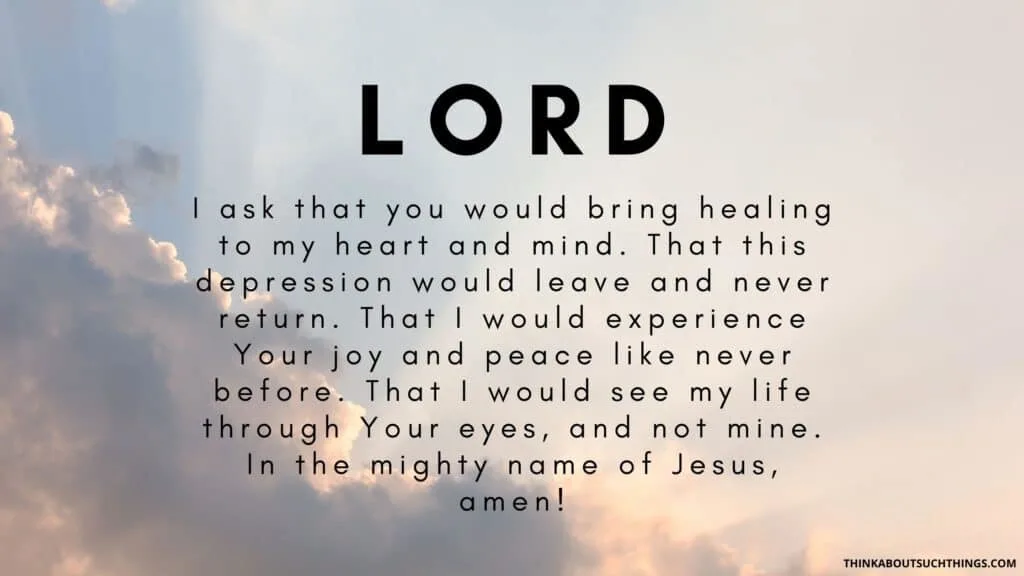 prayer for someone who is depressed