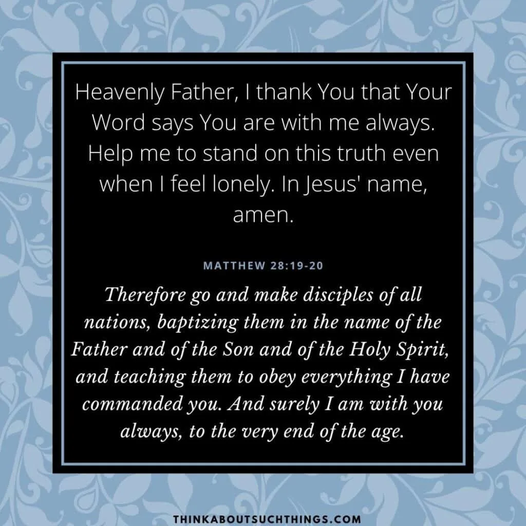 prayer for feeling lonely