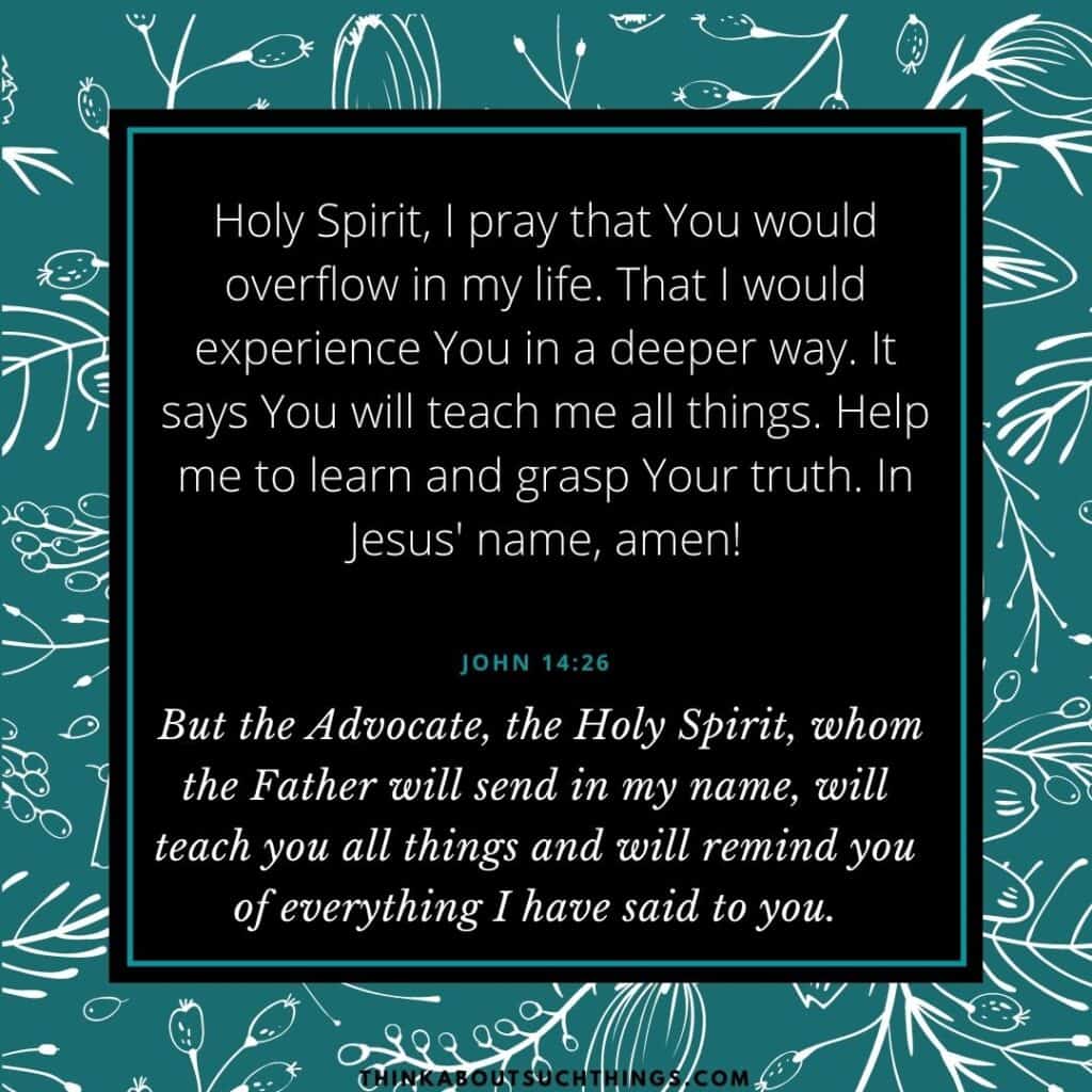 Daily prayer to the holy spirit