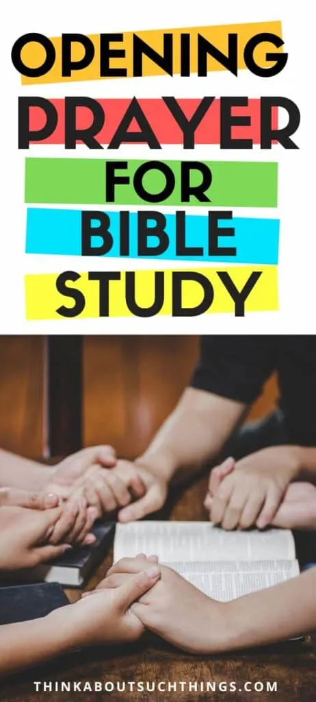 Opening Prayer for Bible Study