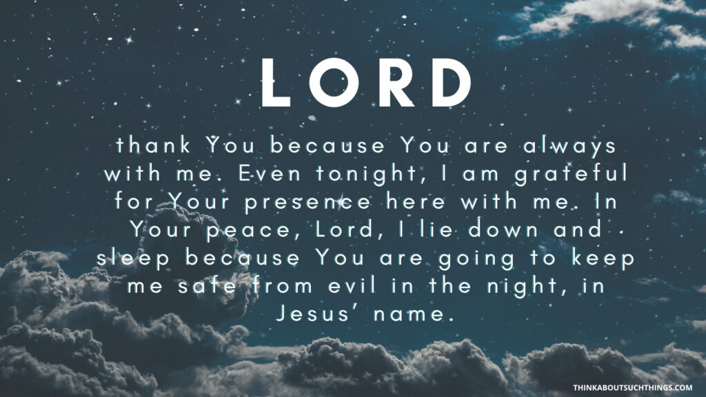 Prayer for peaceful sleep