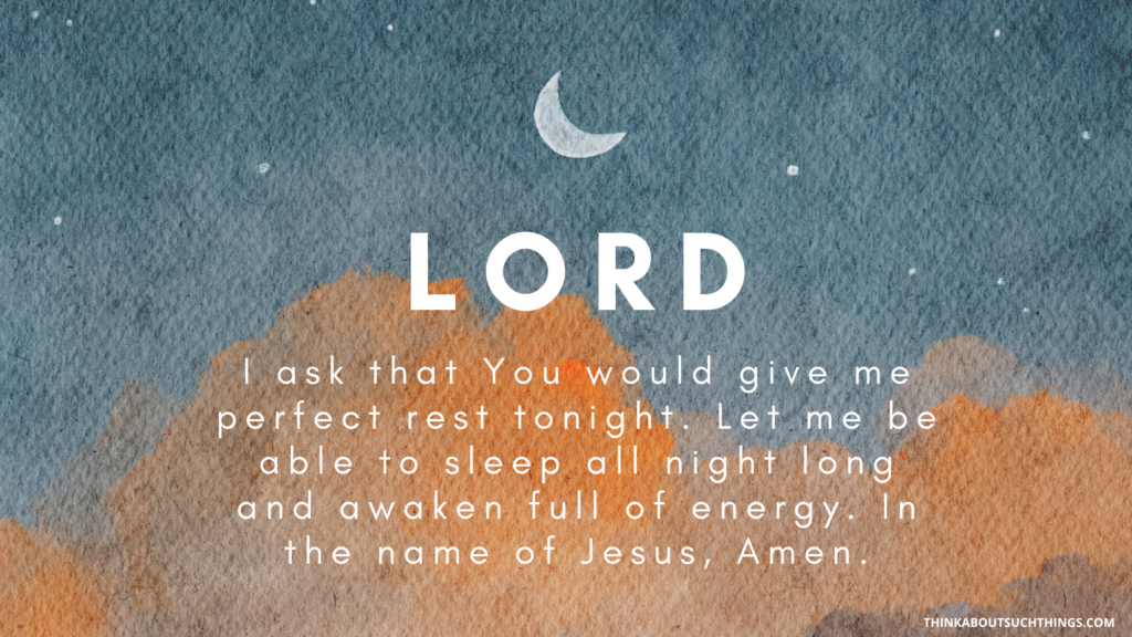 Prayer to sleep well