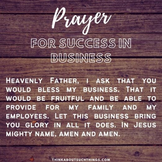 7 Mighty Prayers For Success In Business | Think About Such Things