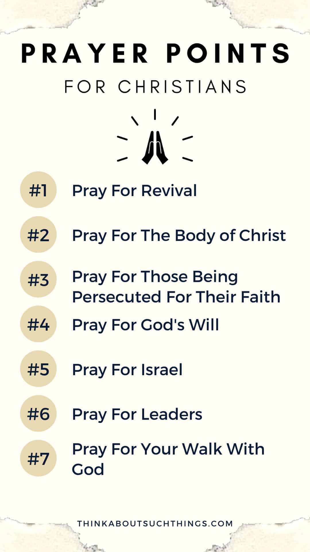 Prayer Points & Topics 7 Things You Should Be Praying | Think About