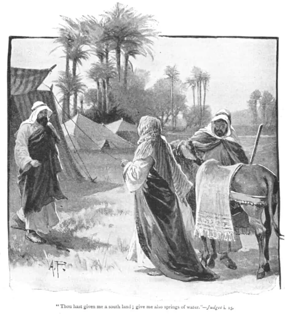 Othniel the judge and his wife Aksah