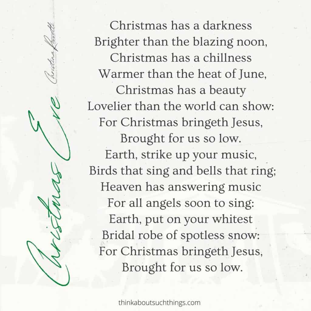 The true meaning of christmas poem - Christmas Eve