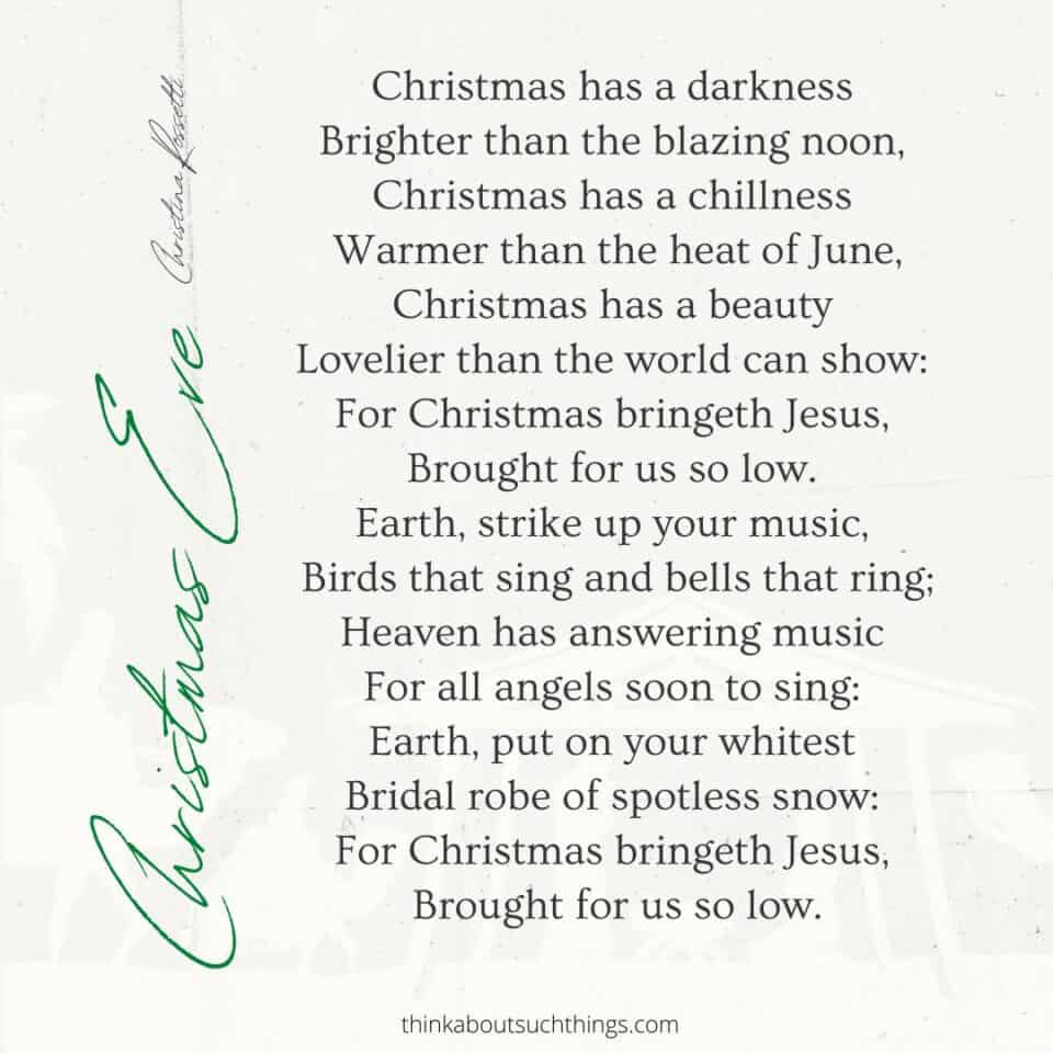 10 Beautiful Christian Christmas Poems About Jesus | Think About Such ...