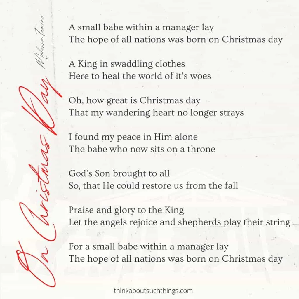 Christian christmas poems about Jesus for adults