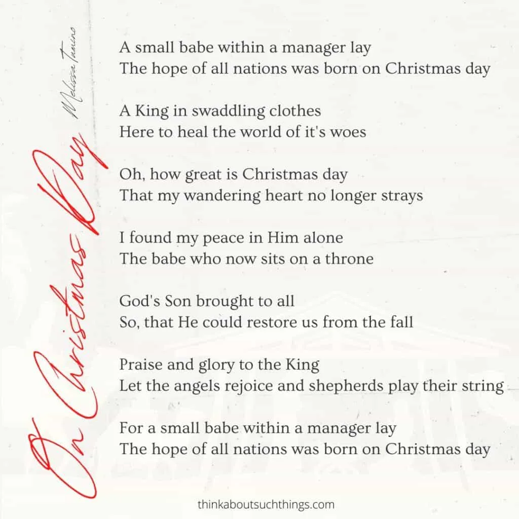 keep christ in christmas poem