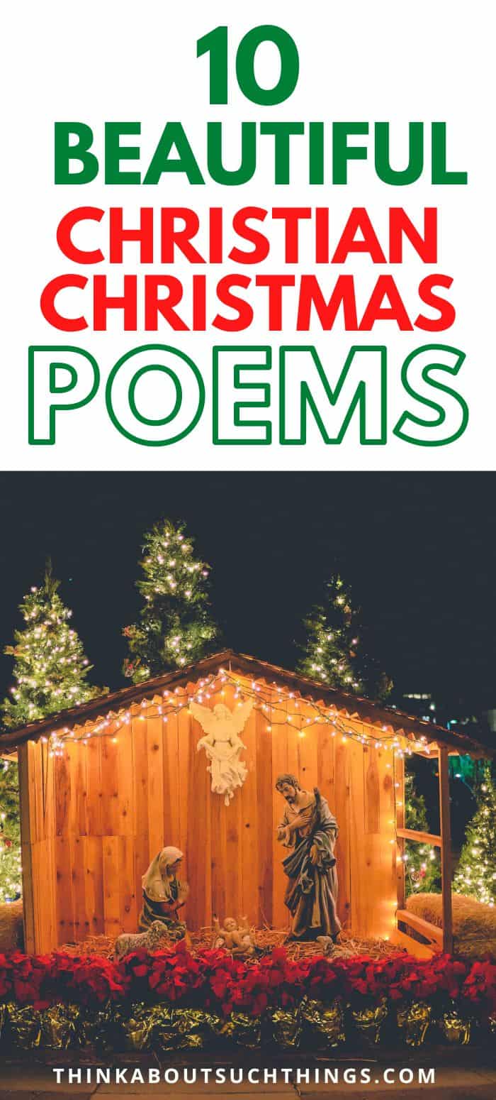 10 Beautiful Christian Christmas Poems About Jesus Think About Such