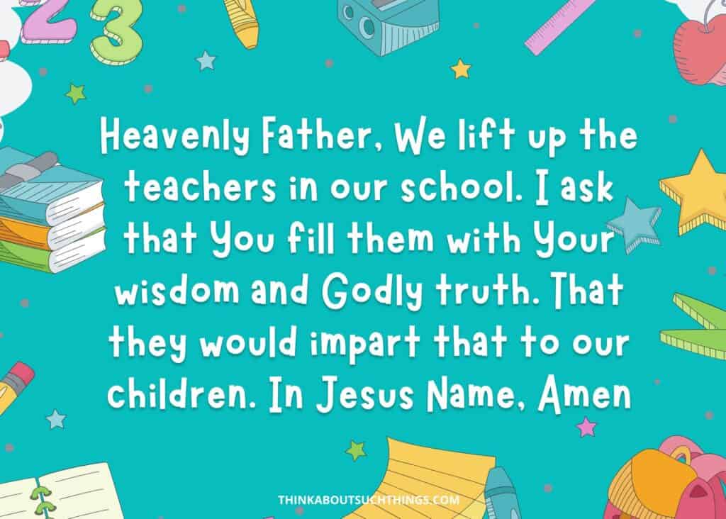 prayers about teachers