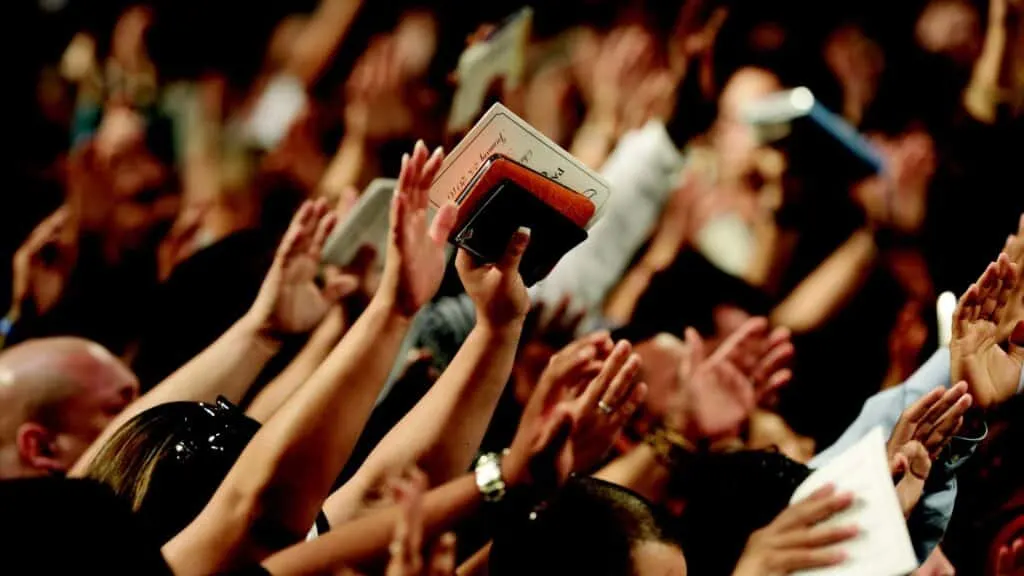 church members praying