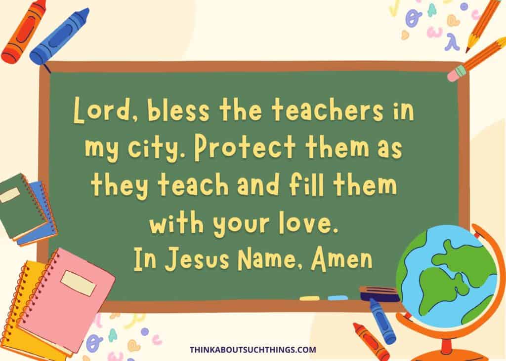 A Prayer for teachers