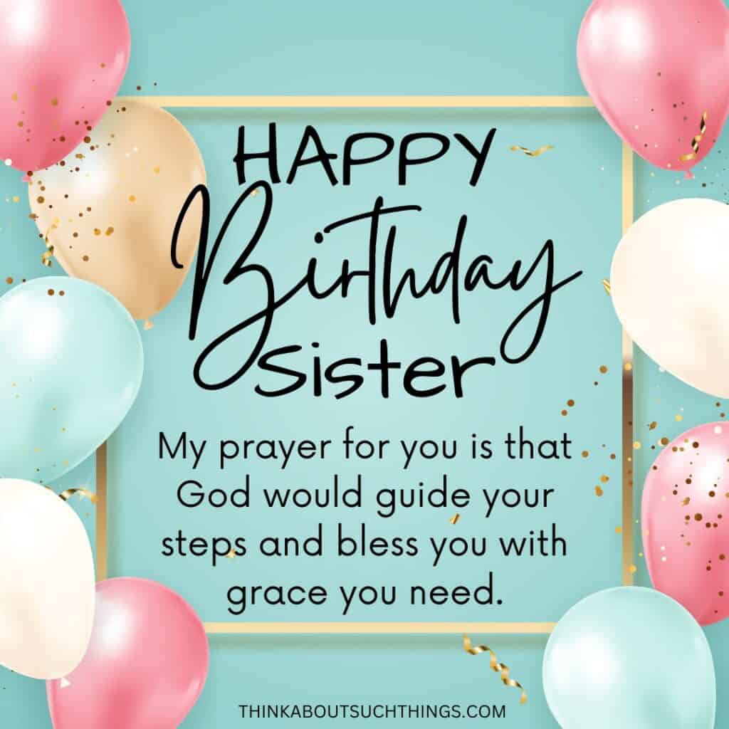Prayer of blessing for sister birthday