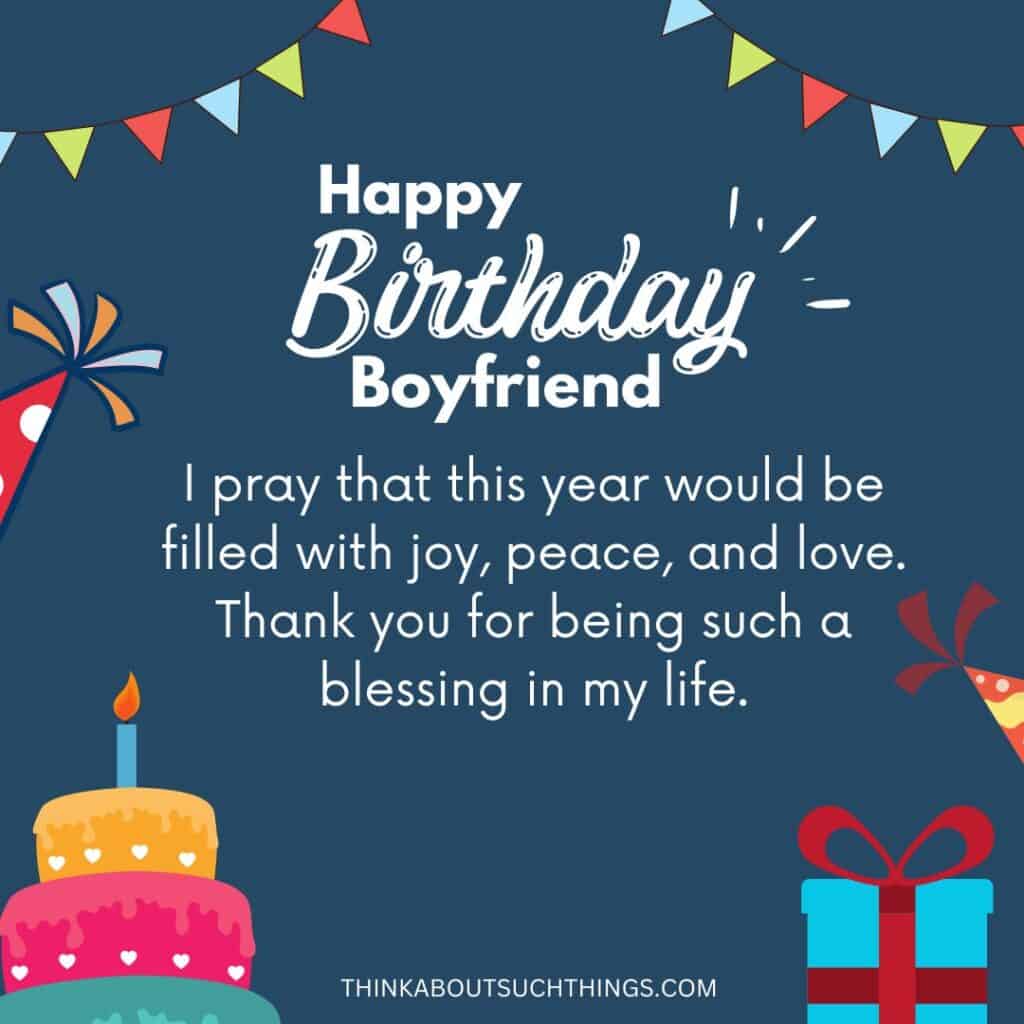 Christian birthday wishes prayer for boyfriend