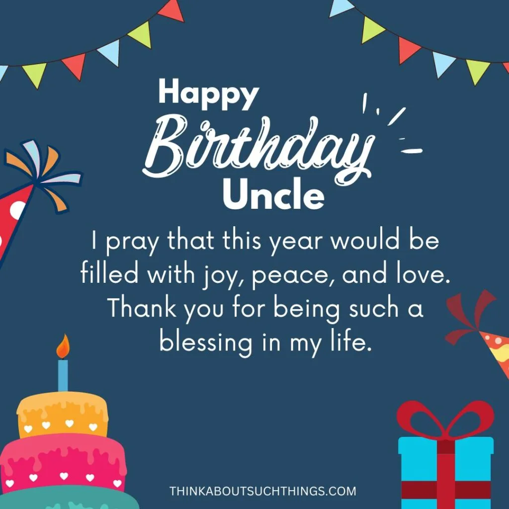 Happy birthday prayer for uncle