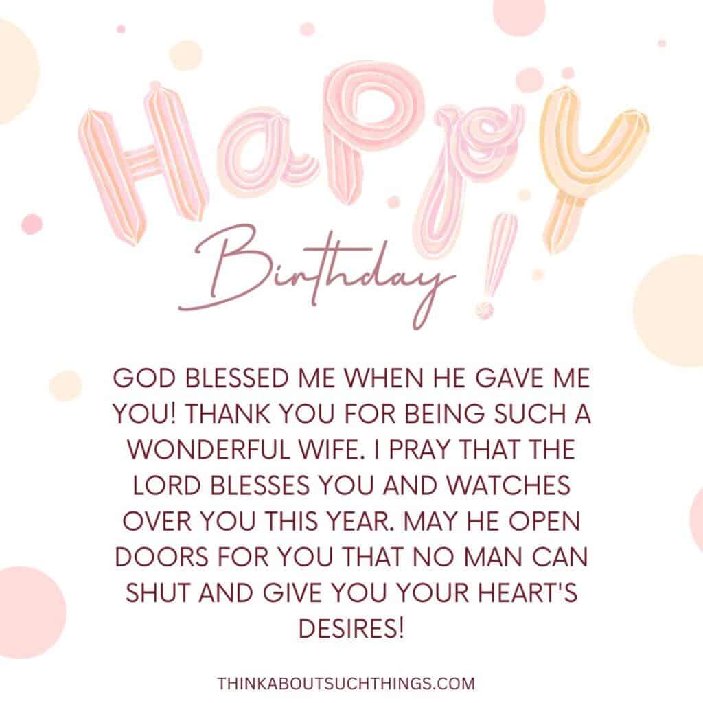 Birthday prayers for wife