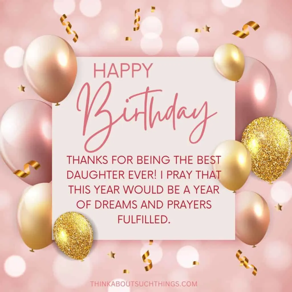 Birthday wishes and prayers for my daughter