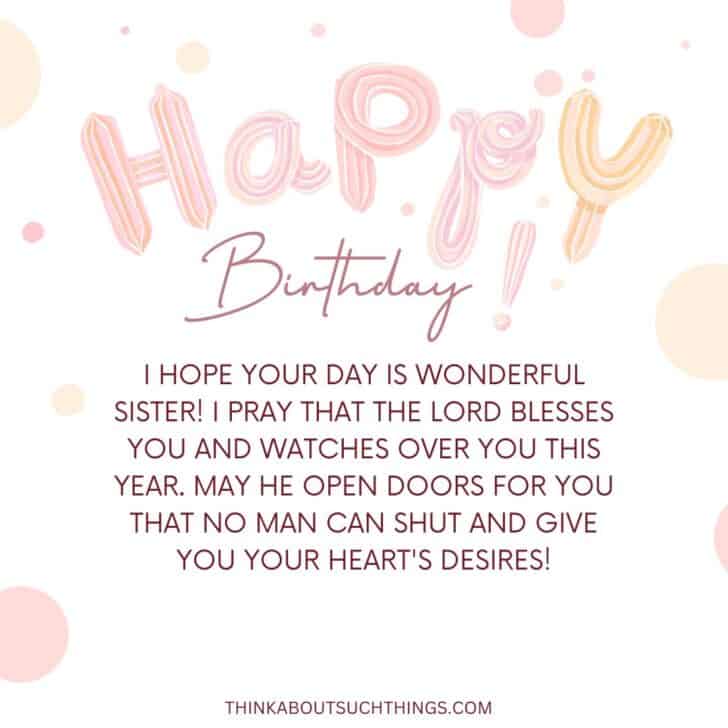 Wonderful Birthday Prayers For Sister Plus Images Think About Such 