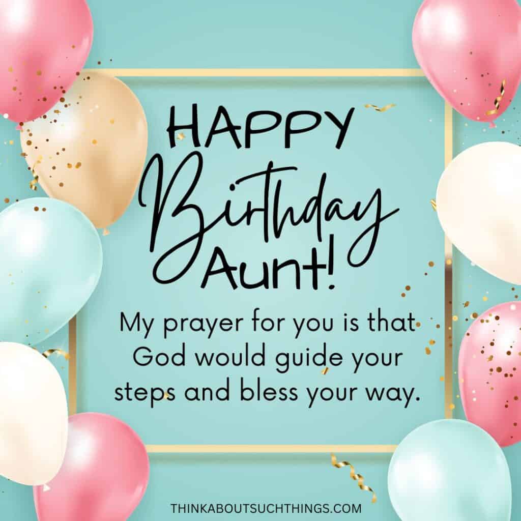 Prayer for aunt on her birthday