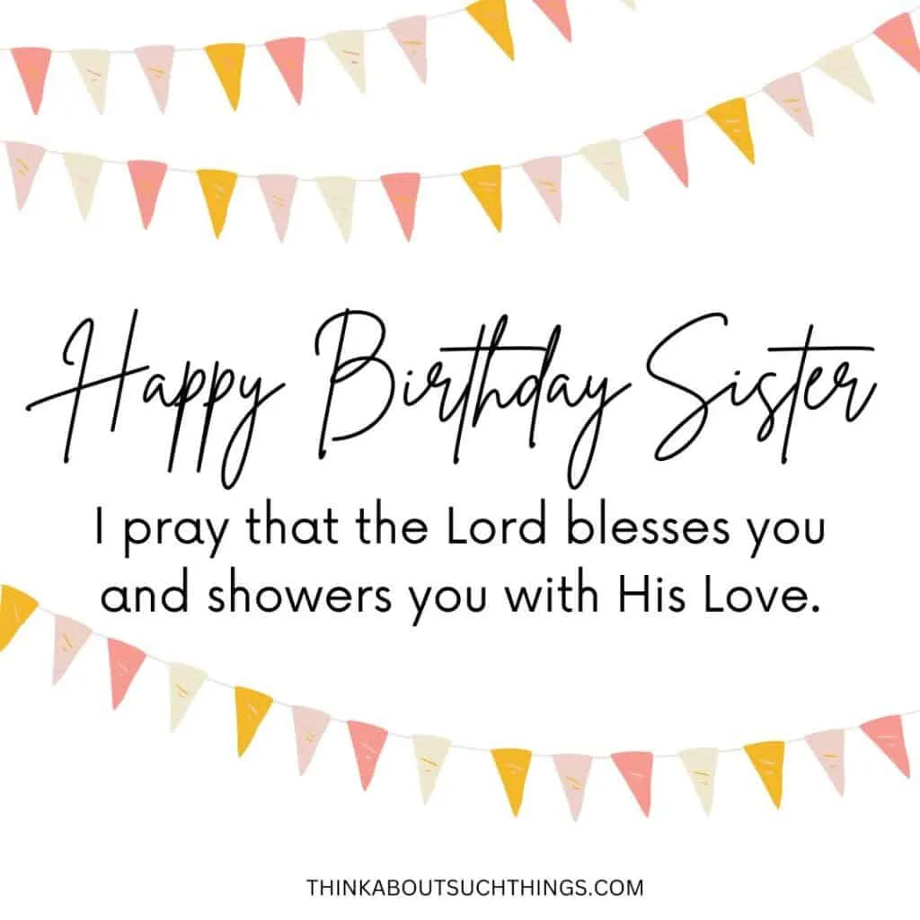 Happy birthday prayer for sister