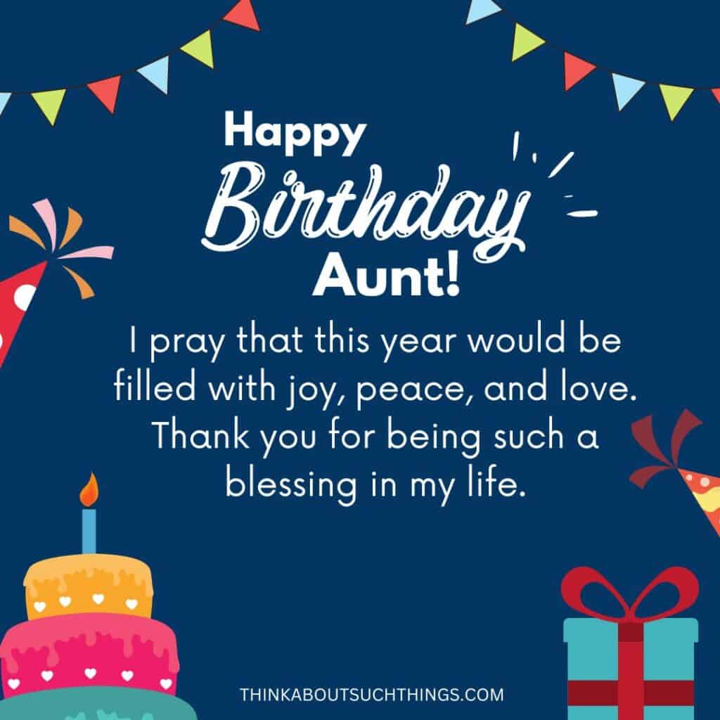Happy birthday aunty prayer