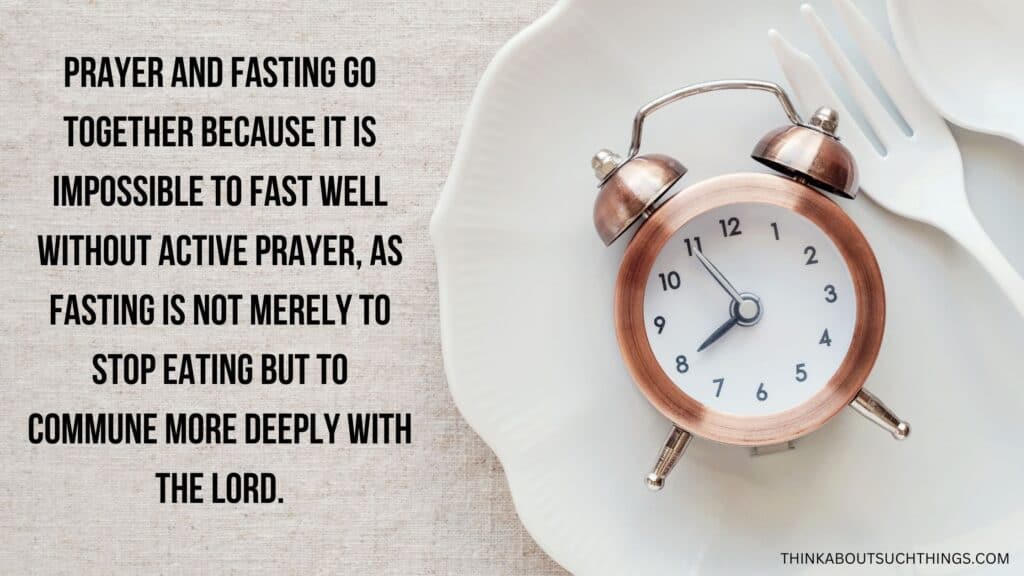 The purpose of fasting and praying