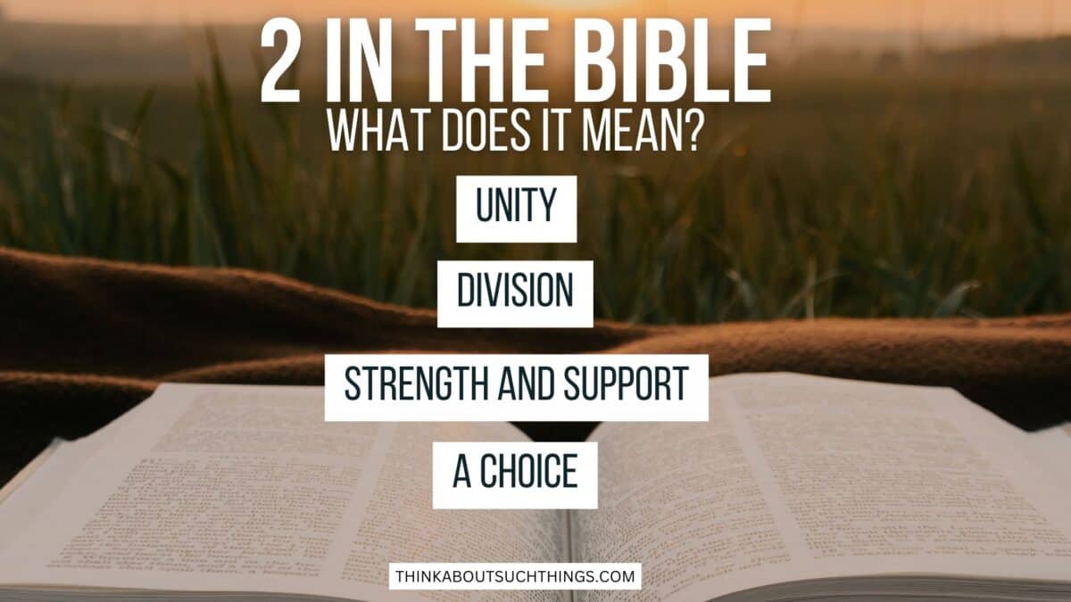 The Biblical Meaning Of The Number 2 Think About Such Things