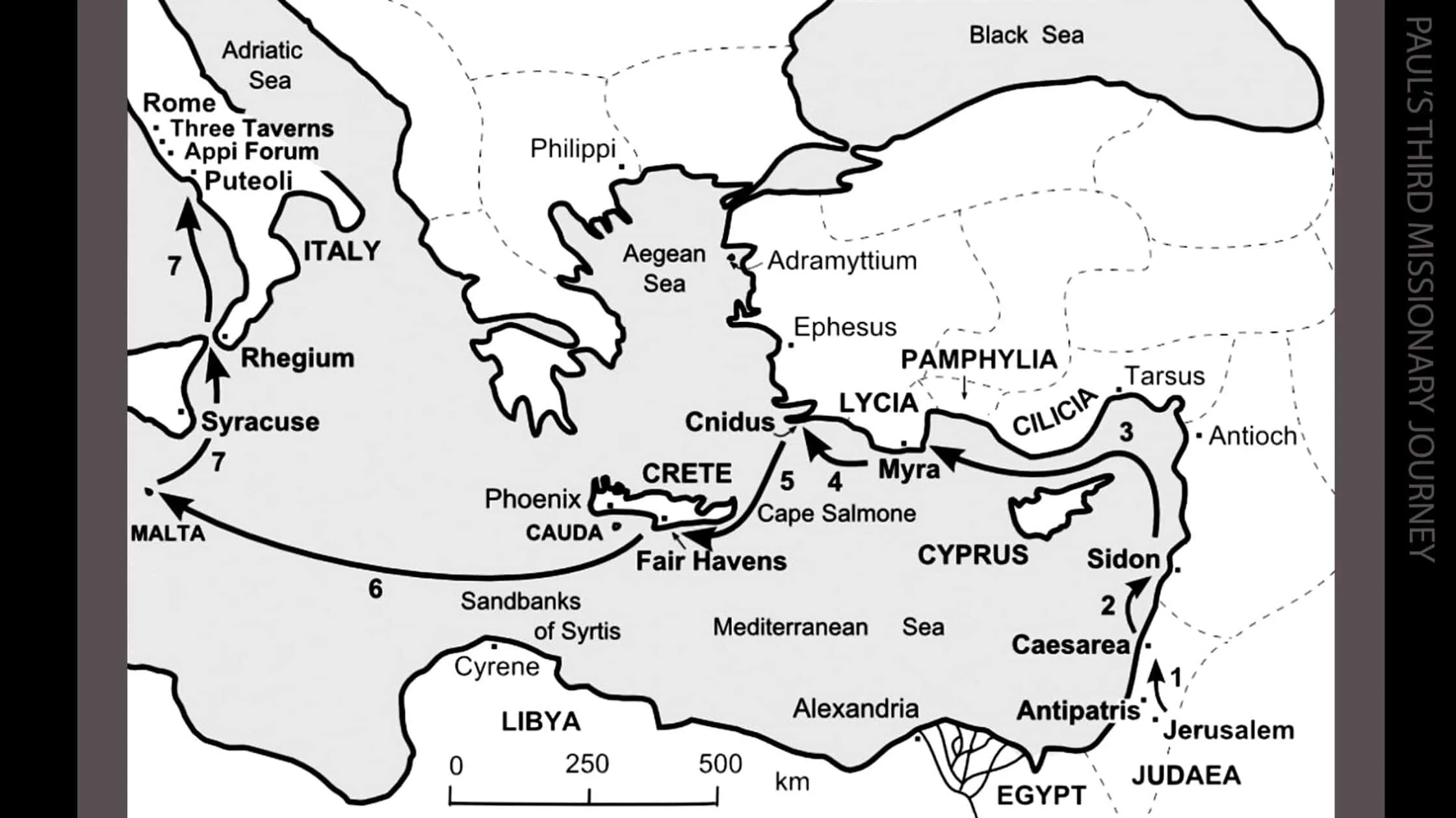 Paul's 3rd missionary journey map