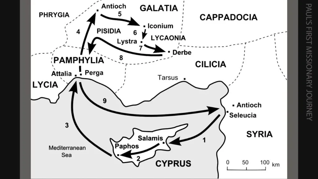 Pauls First Missionary Journey Key Points Maps And Lessons Think