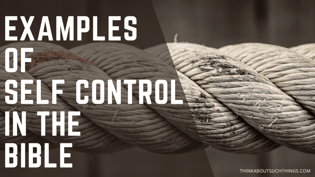 Examples Of Self-Control In The Bible