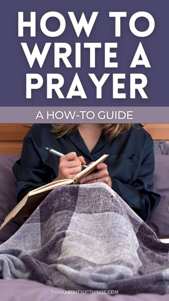 how to write a prayer