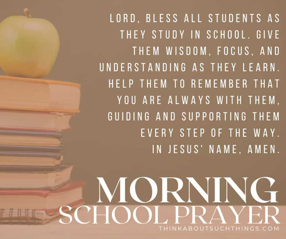 morning prayer at school	