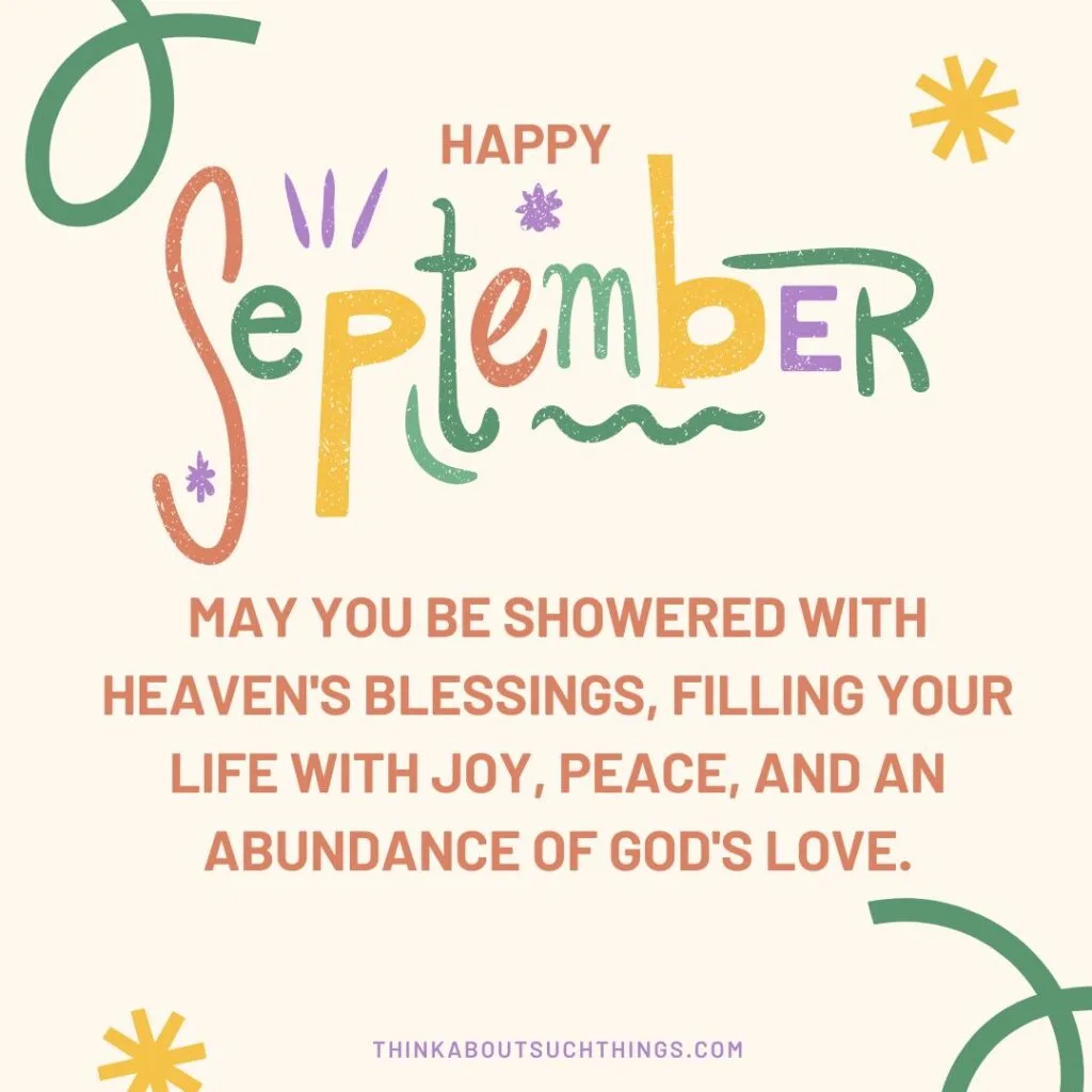 Blessings for the month of september