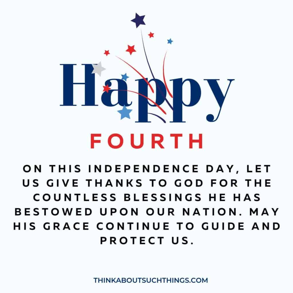 Happy 4th of july blessings
