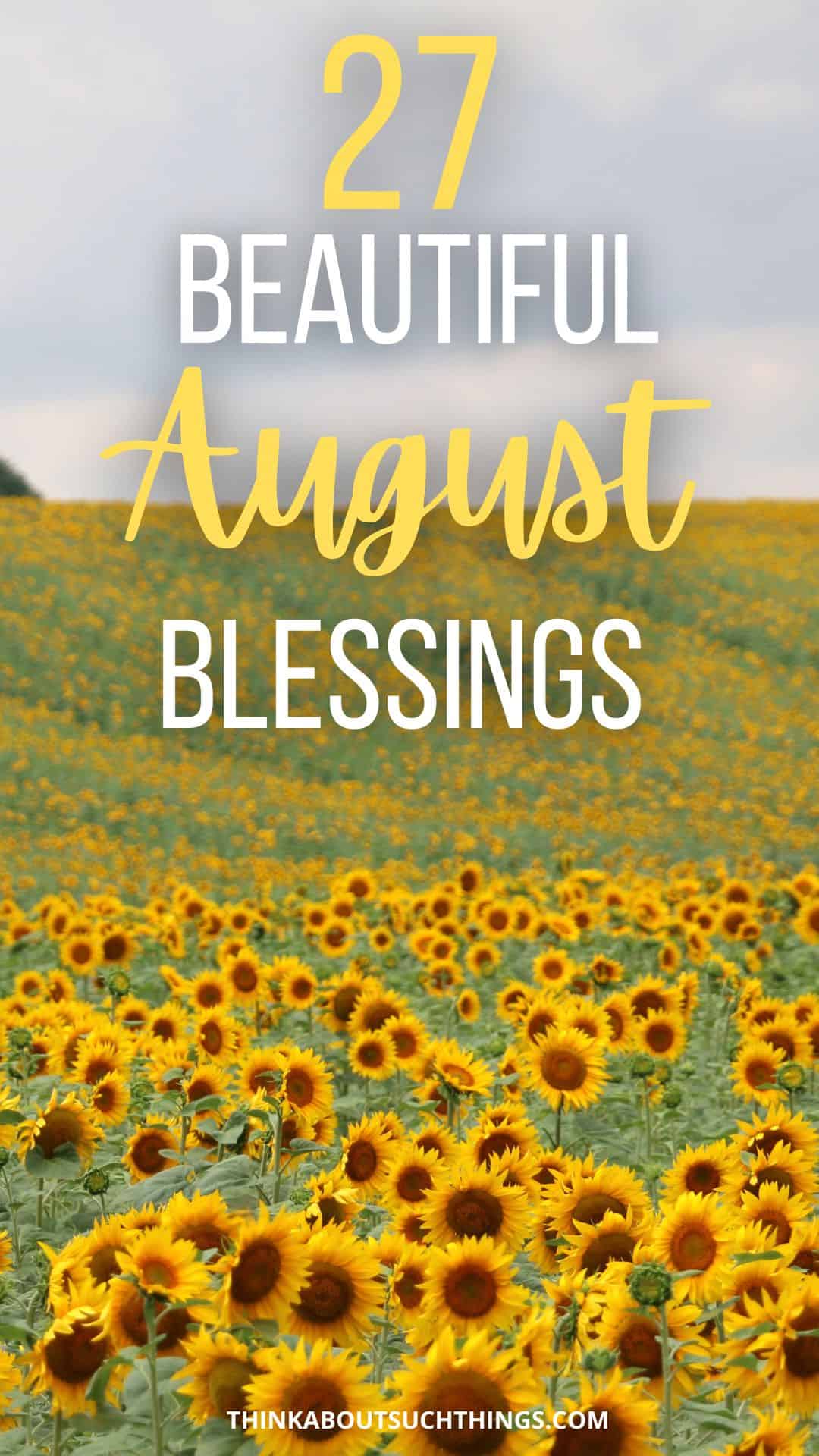 27 Beautiful August Blessings Images & Quotes Think About Such Things