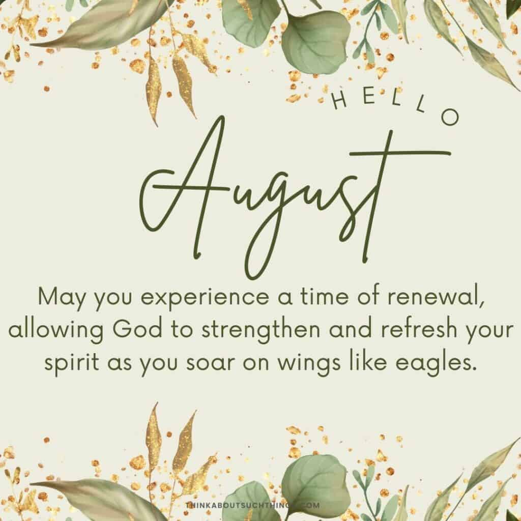 happy august blessing