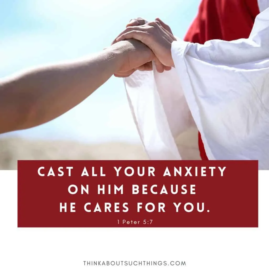 1 Peter 5:7 Bible Verse Cast your cares on Him