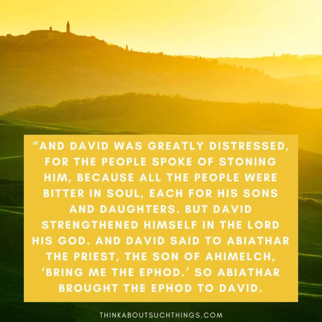David strengthed Himself In The Lord Bible verse