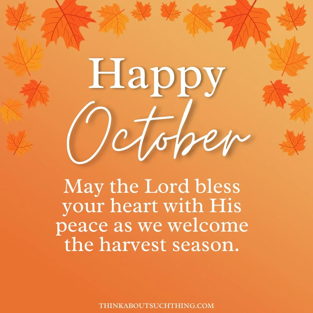 Blessings for the month of october