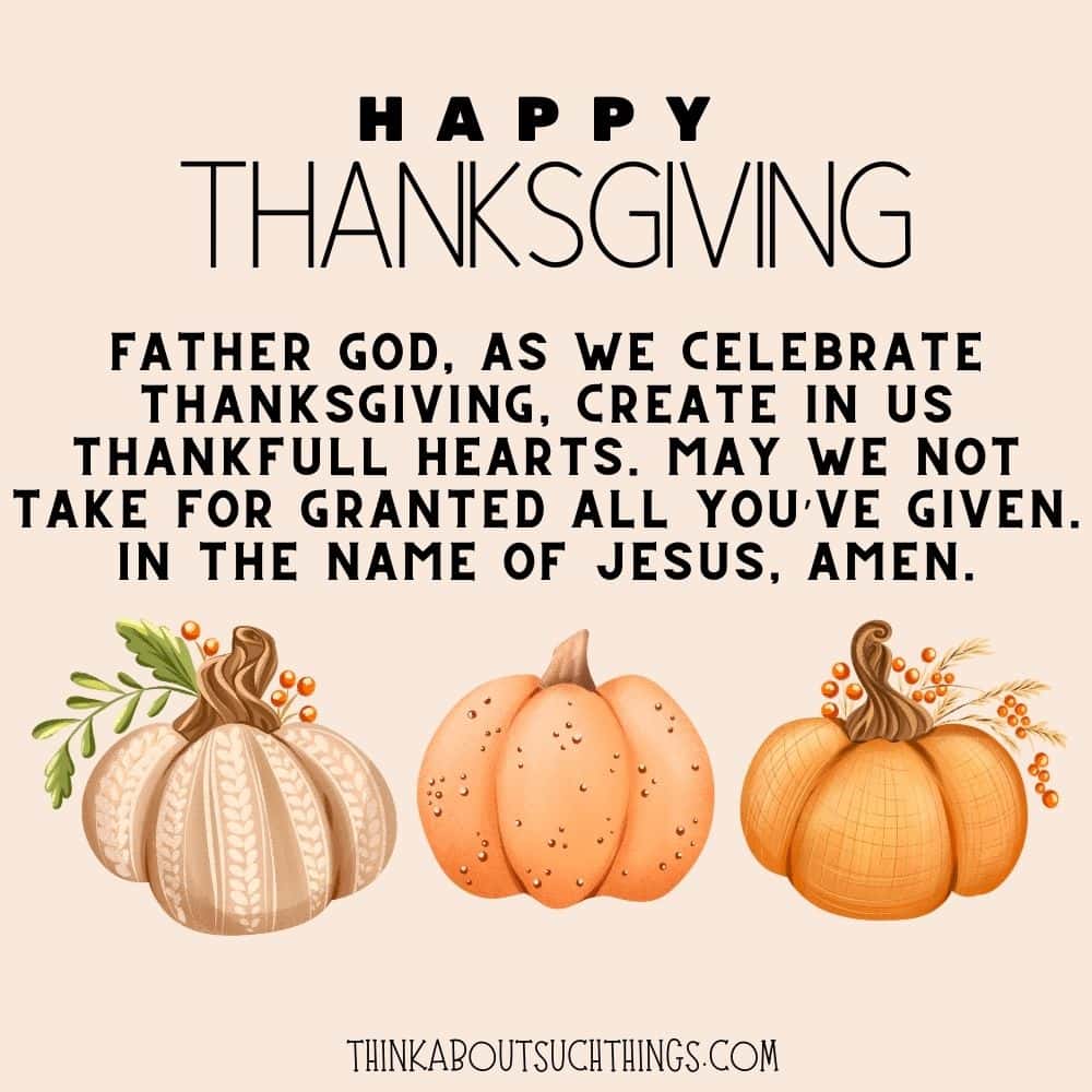 Happy thanksgiving prayers