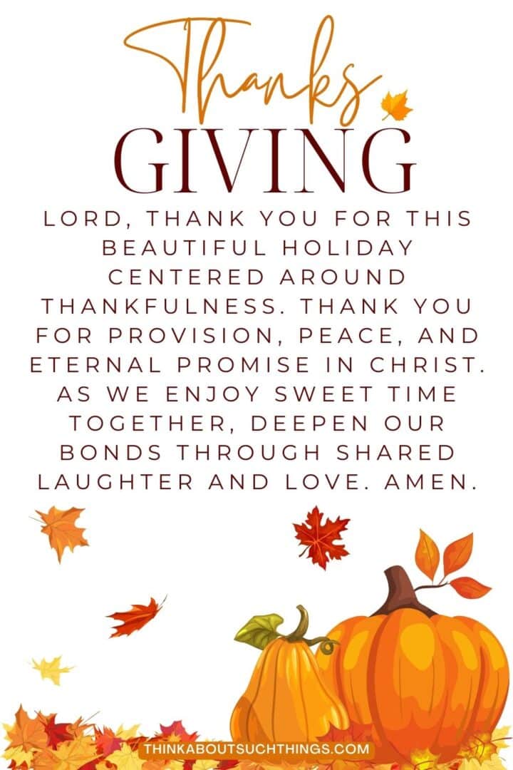 Thanksgiving dinner prayer 2024