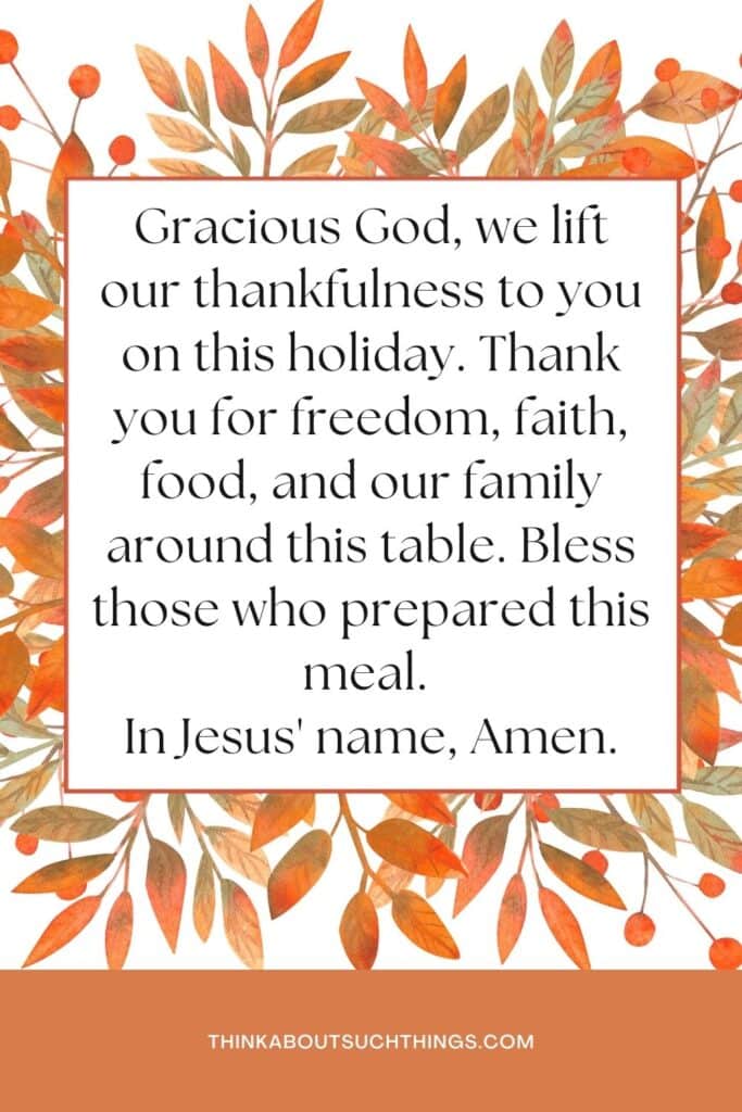 thanksgiving prayer before meal	