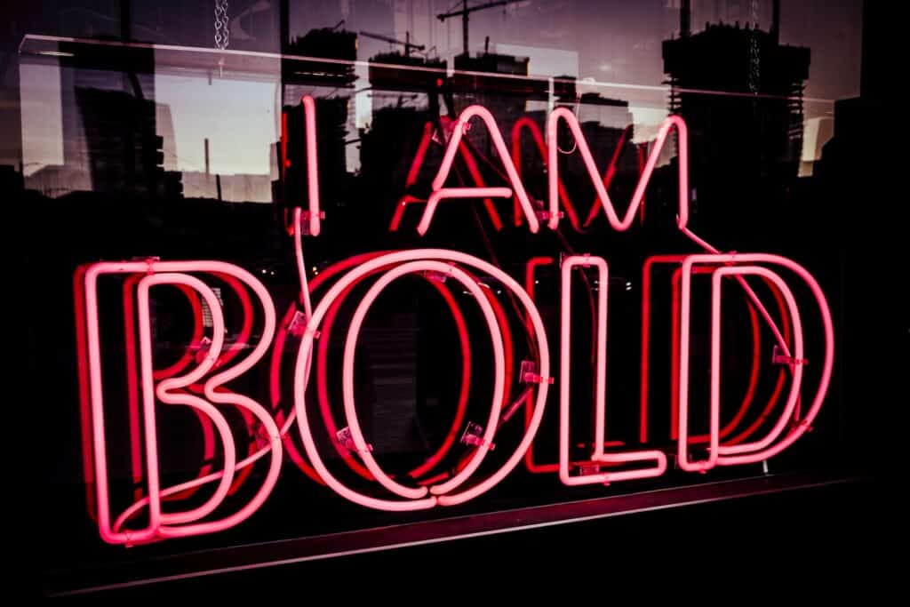 I Am bold neon sign