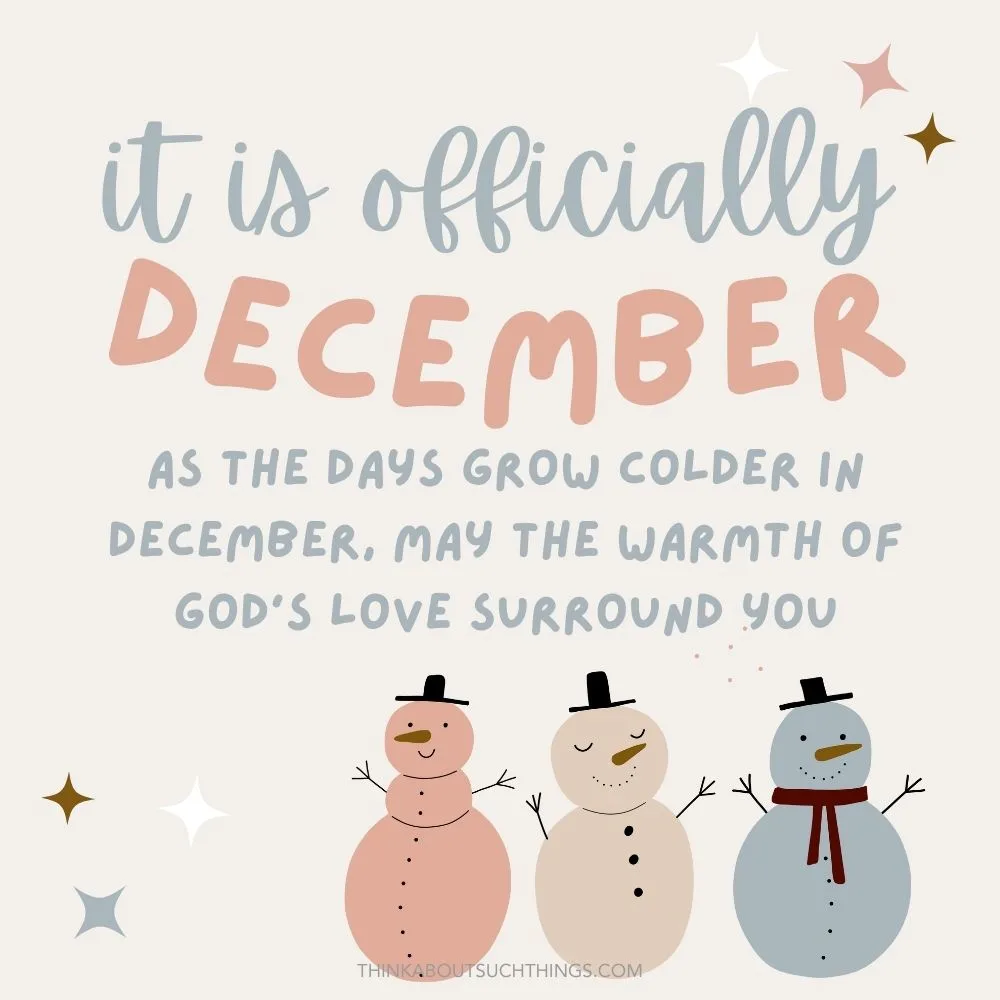 Welcome december blessings image