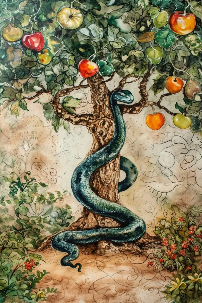 The serpent in the garden of eden