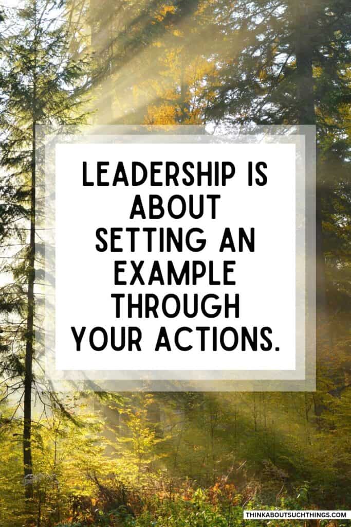 setting example leadership quote