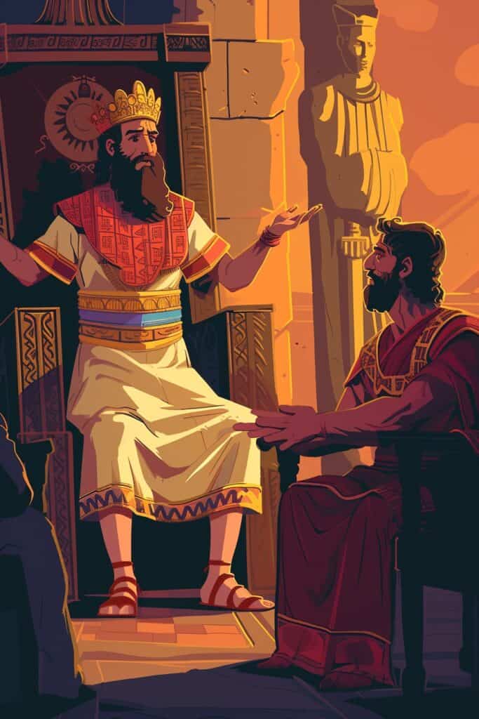 Daniel interpreting Nebuchadnezzar's dream